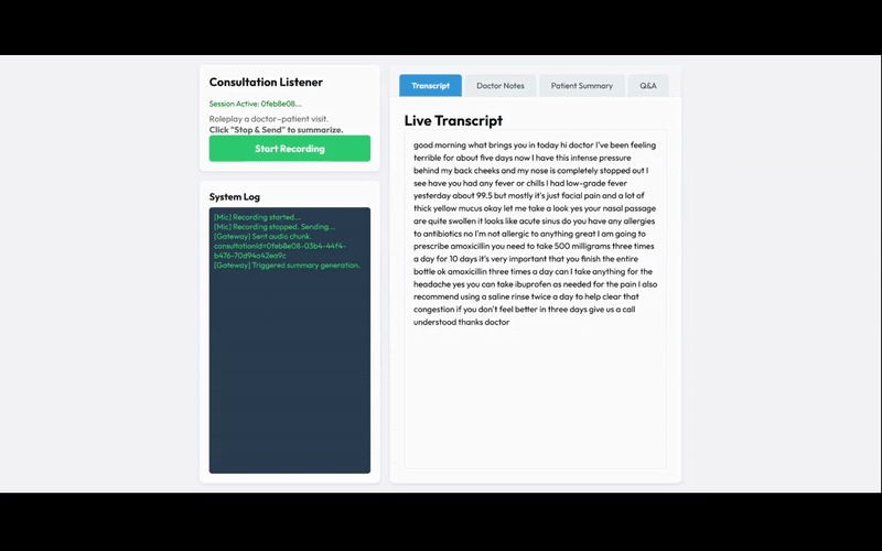 AI Consultation Listener Demo